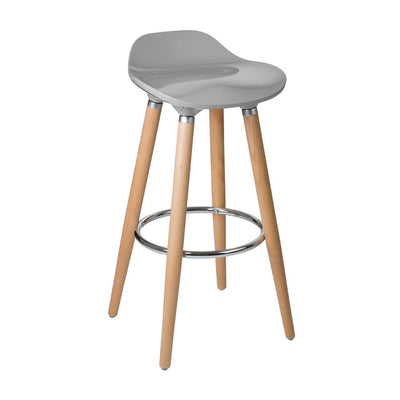 Noosa & Co. Dining Taupe Abs And Beech Wood Bar Stool House of Isabella UK
