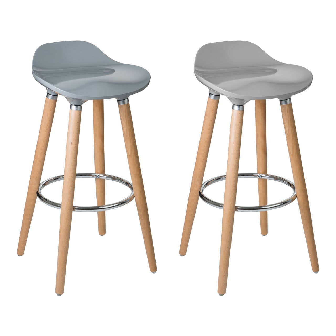 Noosa & Co. Dining Taupe Abs And Beech Wood Bar Stool House of Isabella UK