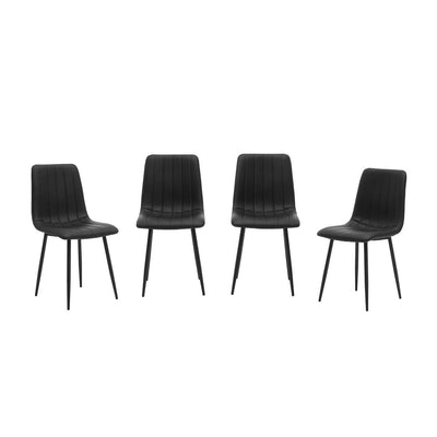 Noosa & Co. Dining Tiana Set Of 4 Black Dining Chairs House of Isabella UK
