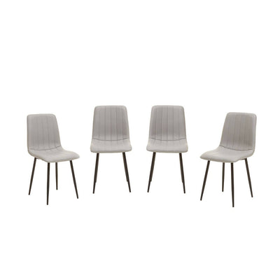 Noosa & Co. Dining Tiana Set Of 4 Light Grey Dining Chairs House of Isabella UK