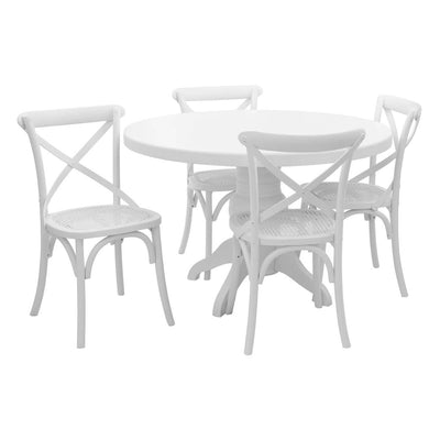 Noosa & Co. Dining Vermont White Wash 5Pc Dining Set House of Isabella UK