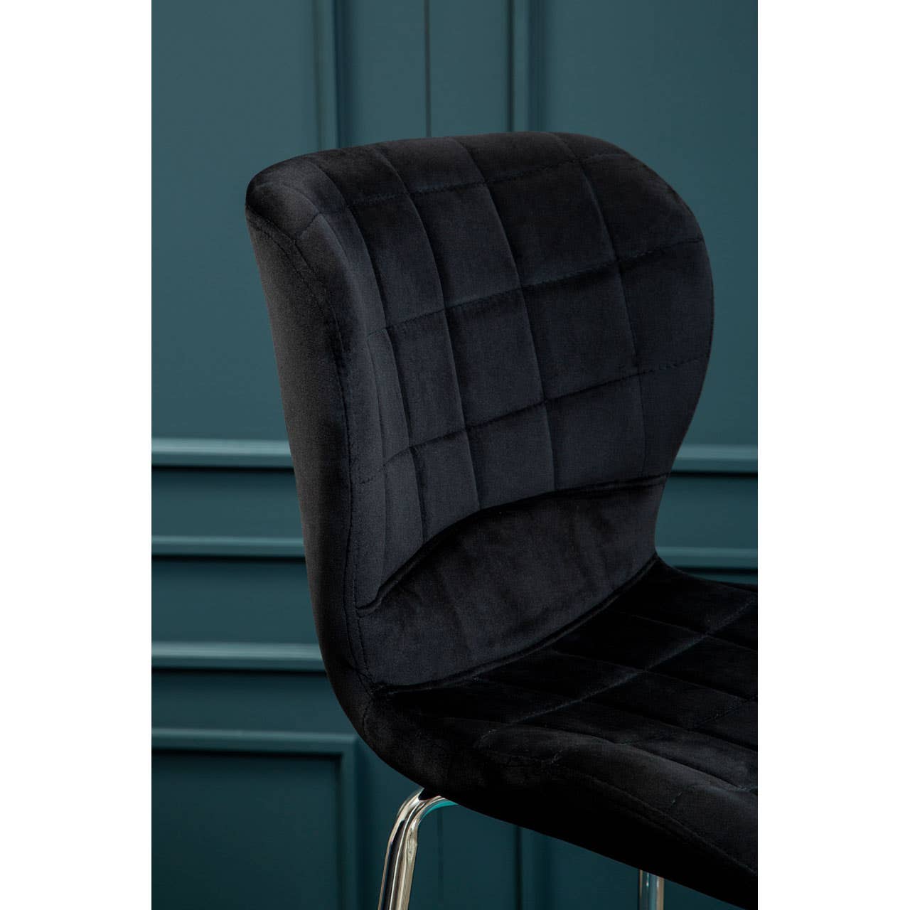 Noosa & Co. Dining Warton Black Velvet Bar Chair House of Isabella UK
