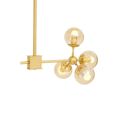 Noosa & Co. Lighting Abira Eight Bulb Gold Finish Pendant Light House of Isabella UK