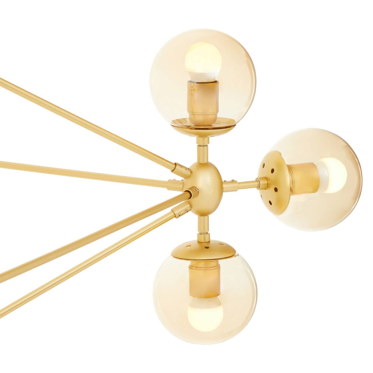 Noosa & Co. Lighting Abira Fifteen Bulb Gold Finish Pendant Light House of Isabella UK