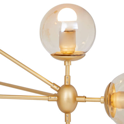 Noosa & Co. Lighting Abira Ten Bulb Gold Finish Pendant Light House of Isabella UK