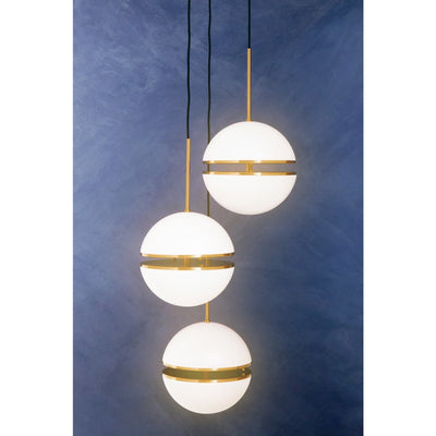 Noosa & Co. Lighting Abira Three Ball Brass Pendant Light House of Isabella UK