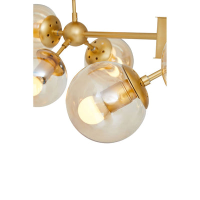 Noosa & Co. Lighting Abira Twelve Bulb Gold Finish Pendant Light House of Isabella UK