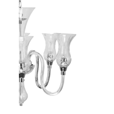 Noosa & Co. Lighting Glass And Chrome 6 Arm Chandelier House of Isabella UK