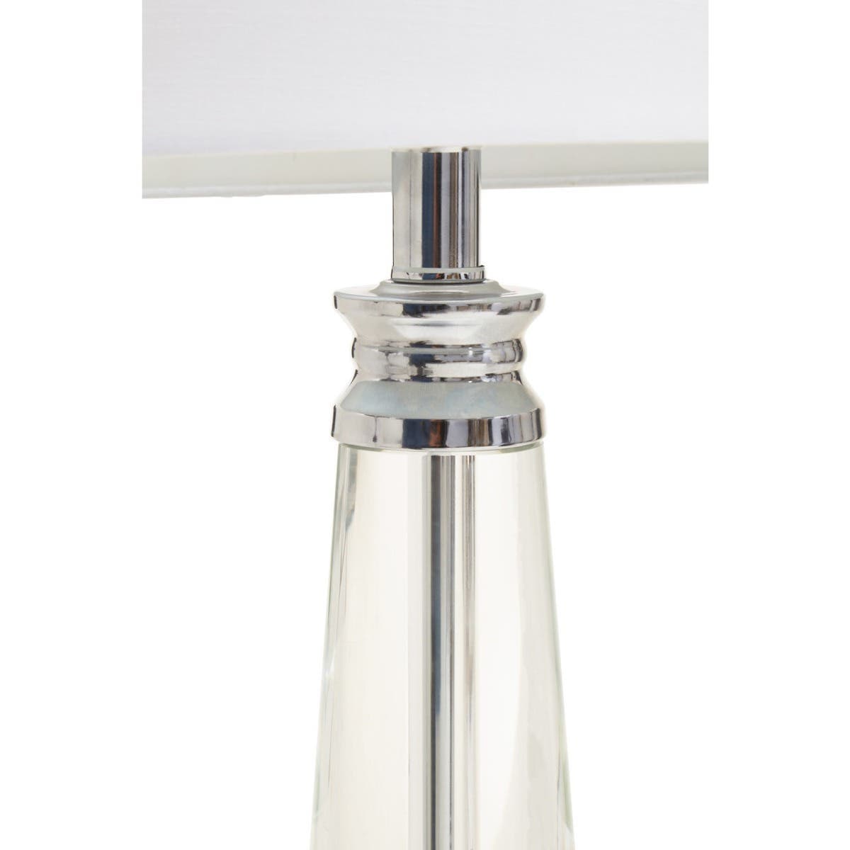 Noosa & Co. Lighting Helvetia Clear Crystal Table Lamp With Chrome Base House of Isabella UK