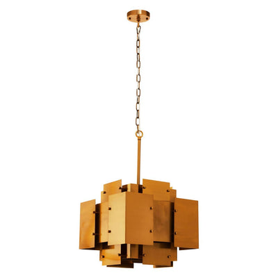 Noosa & Co. Lighting Karlo Metal Brass Finish Pendant Light With Four Bulbs House of Isabella UK