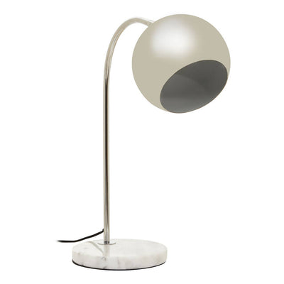 Noosa & Co. Lighting Karter Chrome Finish Table Lamp With White Base House of Isabella UK