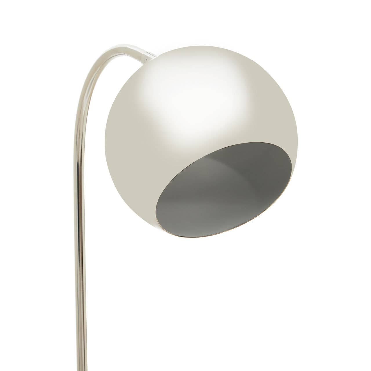 Noosa & Co. Lighting Karter Chrome Finish Table Lamp With White Base House of Isabella UK