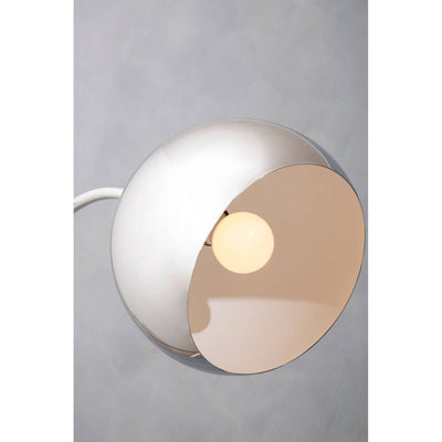 Noosa & Co. Lighting Karter Floor Chrome Finish Lamp With White Base House of Isabella UK