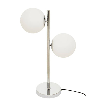 Noosa & Co. Lighting Karter White Glass With Chrome Table Lamp House of Isabella UK