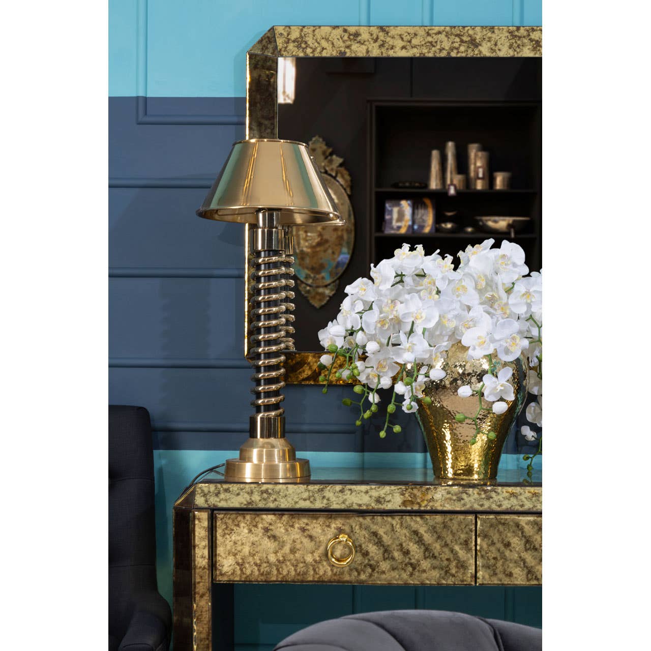 Noosa & Co. Lighting Macey Spiral Table Lamp With Empire Shade House of Isabella UK
