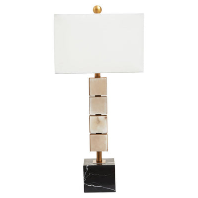 Noosa & Co. Lighting Marmo White Fabric Shade Table Lamp House of Isabella UK