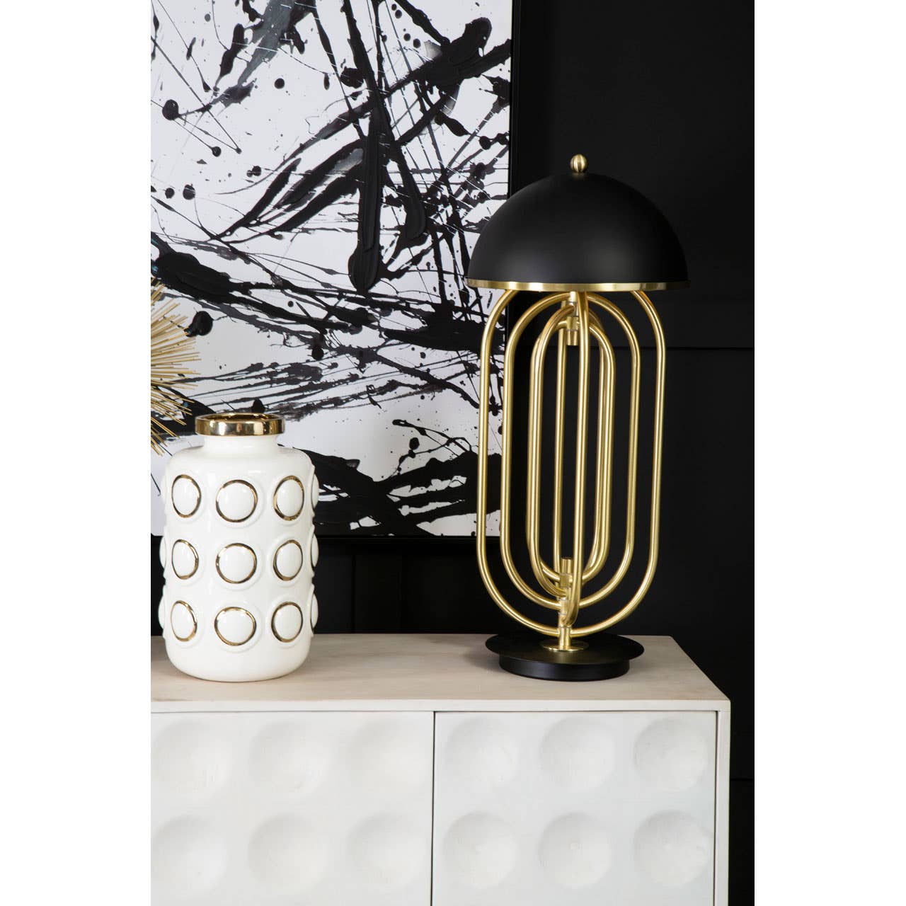Noosa & Co. Lighting Metropolis Table Lamp With Black Shade House of Isabella UK