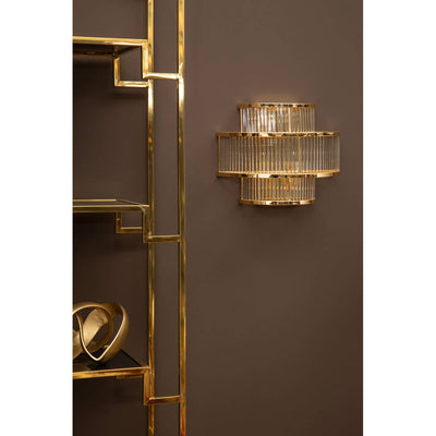 Noosa & Co. Lighting Salasco 3 Tier Gold Finish Glass Wall Light House of Isabella UK