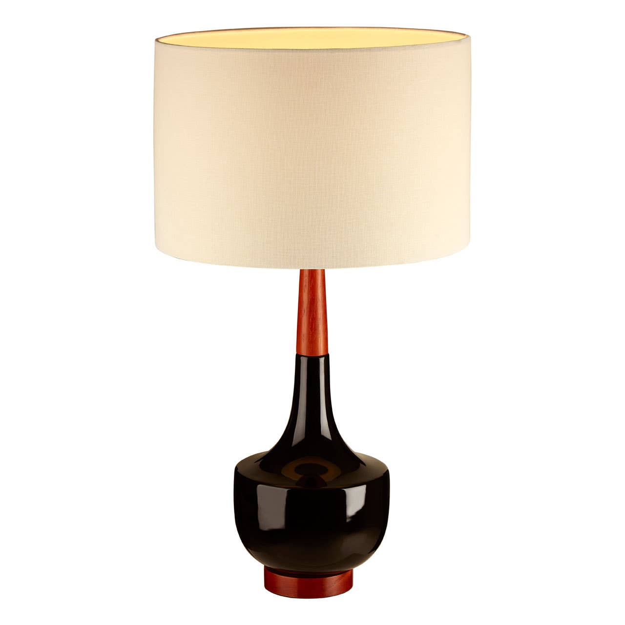 Noosa & Co. Lighting Sirus Table Lamp With Wood And Ceramic Base House of Isabella UK