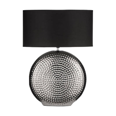 Noosa & Co. Lighting Small Hammered Chrome Finish Table Lamp House of Isabella UK