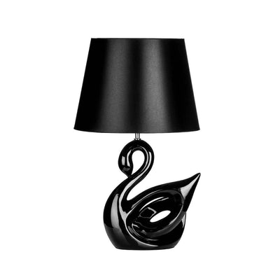 Noosa & Co. Lighting Swan Black Polyresin Table Lamp House of Isabella UK