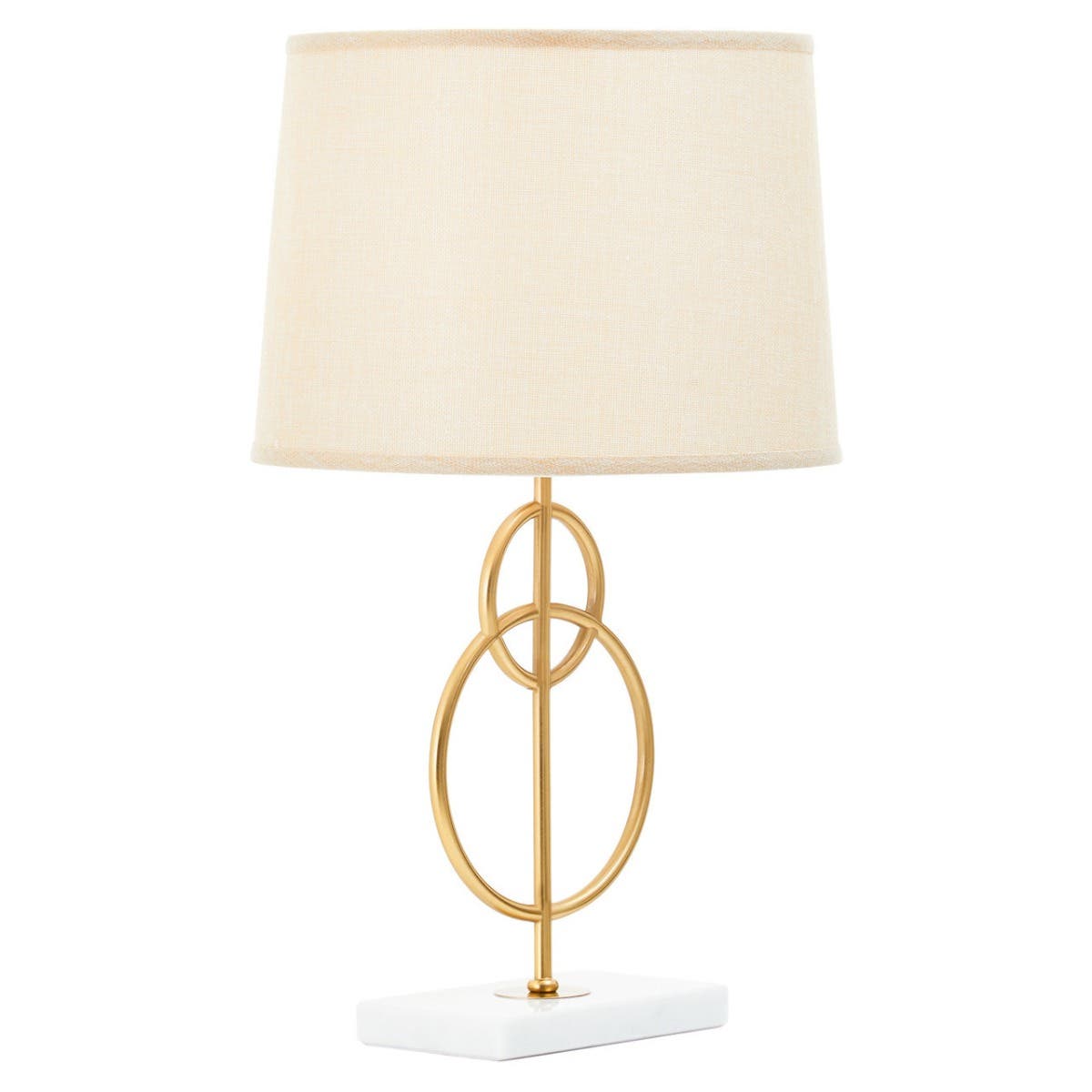 Noosa & Co. Lighting Zara White And Gold Circles Table Lamp House of Isabella UK