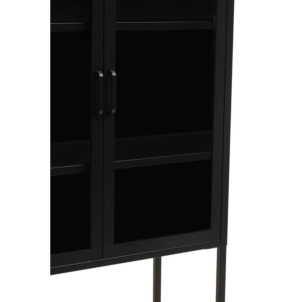 Noosa & Co. Living Acier Two Door Black Cabinet With Shelf House of Isabella UK