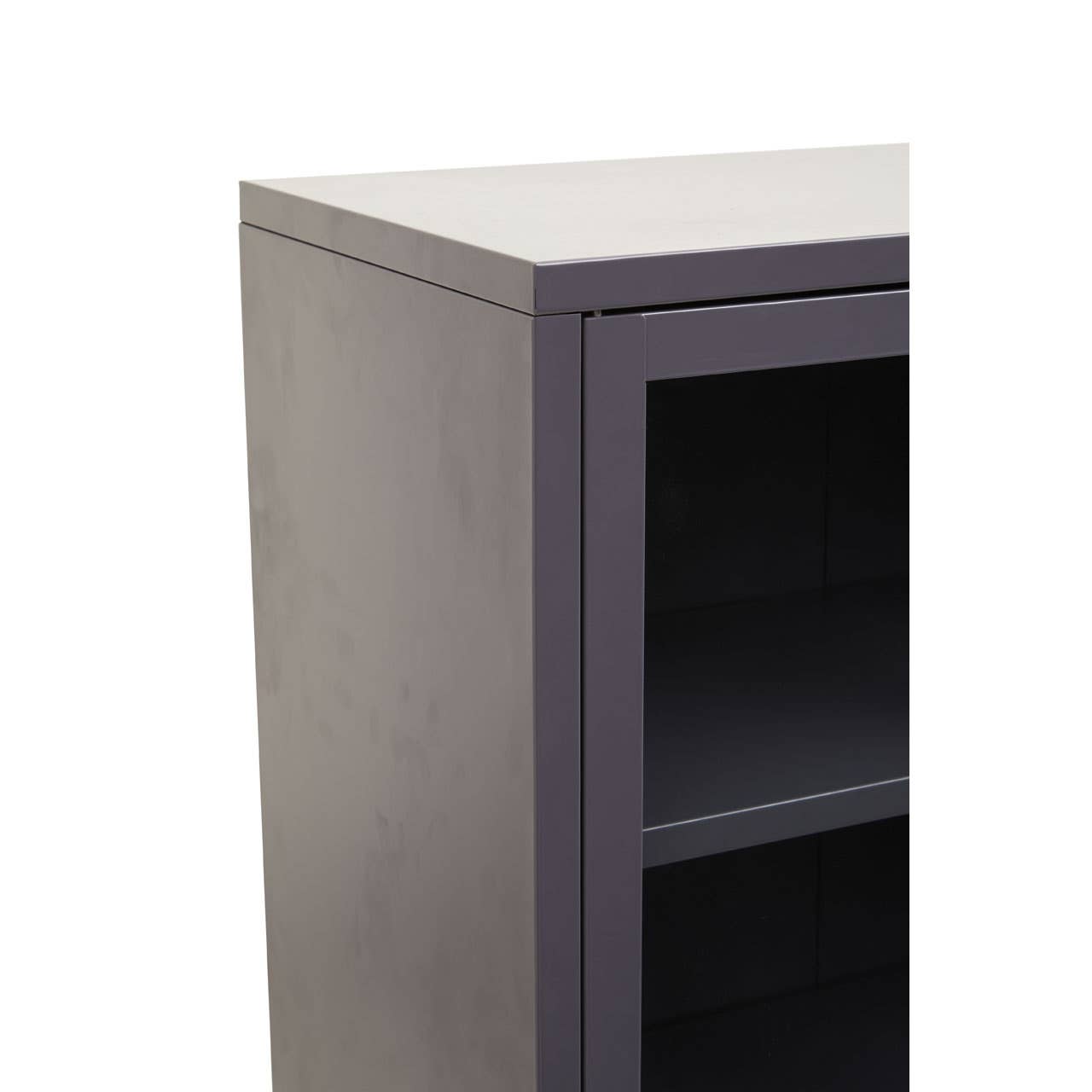 Noosa & Co. Living Acier Two Door Grey Cabinet With Shelf House of Isabella UK
