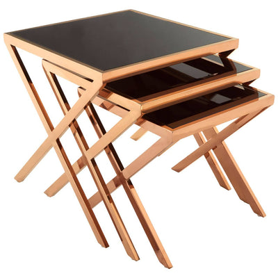 Noosa & Co. Living Ackley Rose Gold Nesting Tables House of Isabella UK