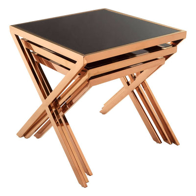 Noosa & Co. Living Ackley Rose Gold Nesting Tables House of Isabella UK