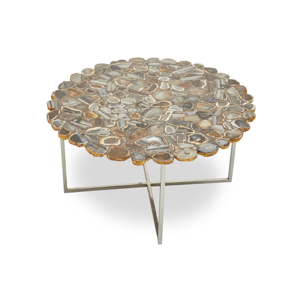 Noosa & Co. Living Agate Coffee Table With Cross Base House of Isabella UK