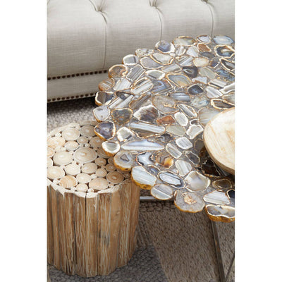 Noosa & Co. Living Agate Coffee Table With Cross Base House of Isabella UK