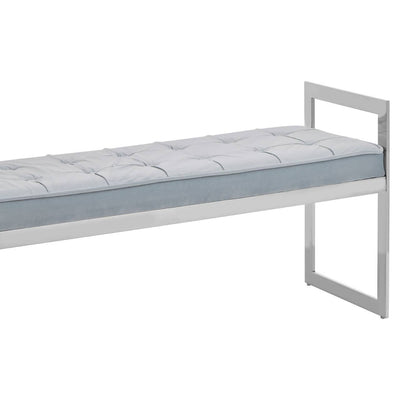 Noosa & Co. Living Allure Powder Blue / Silver Finish Bench House of Isabella UK