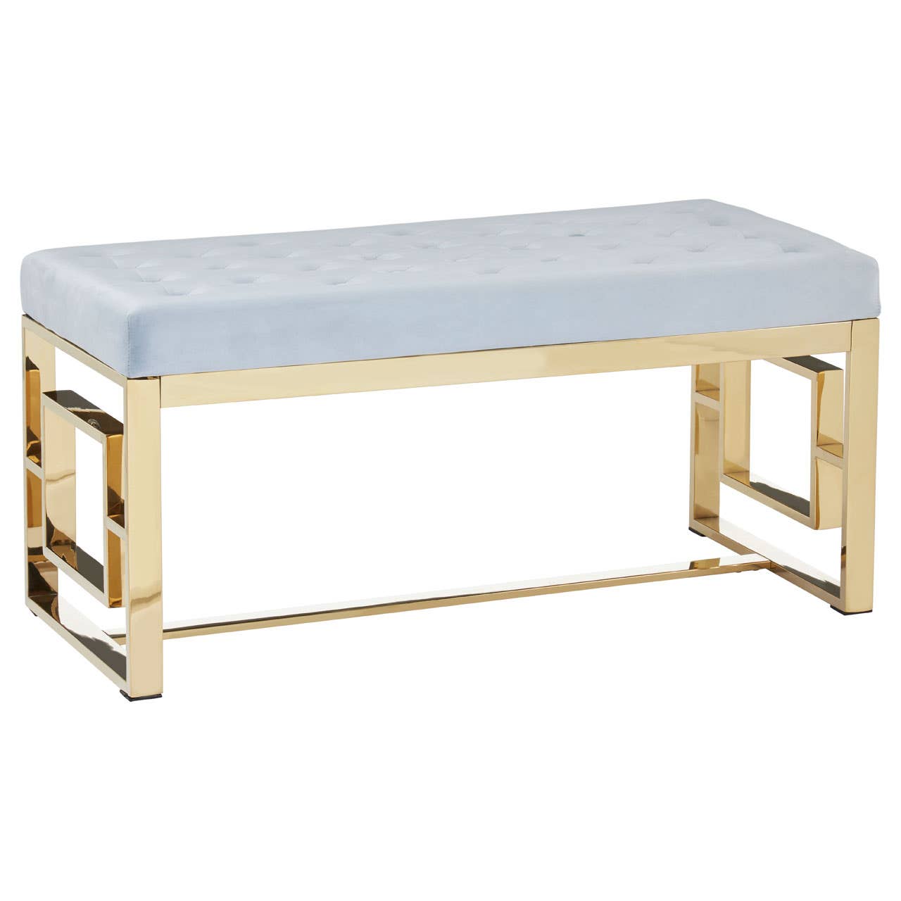 Noosa & Co. Living Allure Powder Grey Tufted Bench House of Isabella UK