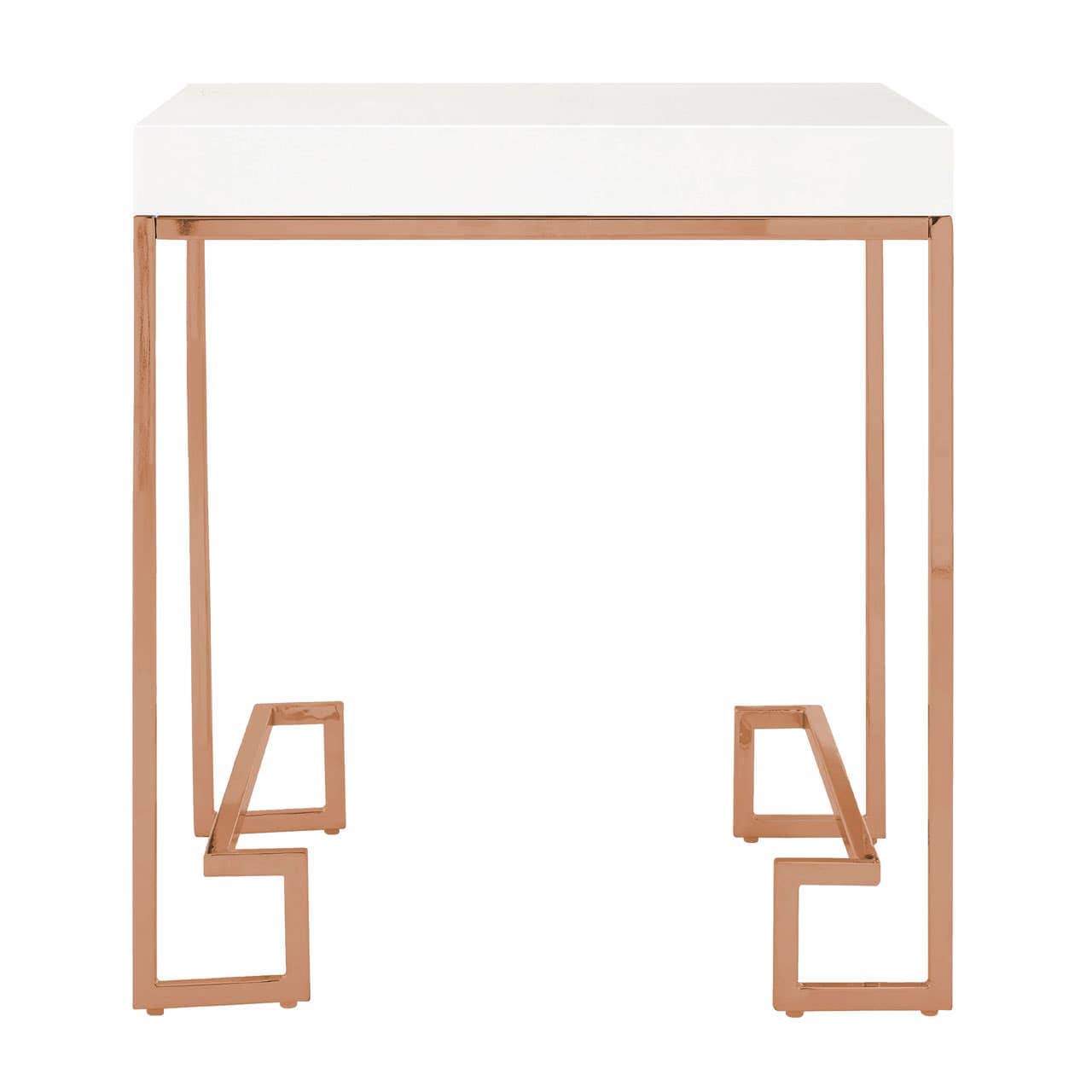 Noosa & Co. Living Allure Rose Gold Angled Legs End Table House of Isabella UK