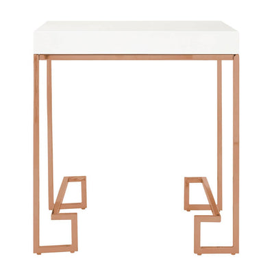 Noosa & Co. Living Allure Rose Gold Angled Legs End Table House of Isabella UK