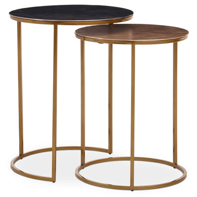 Noosa & Co. Living Amira Nest Of Two Gold Tables House of Isabella UK
