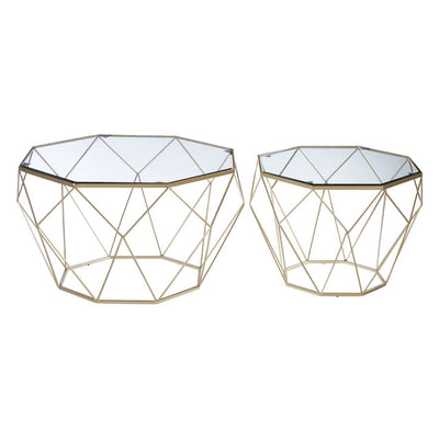 Noosa & Co. Living Arcana Set Of 2 Clear Glass Tables House of Isabella UK