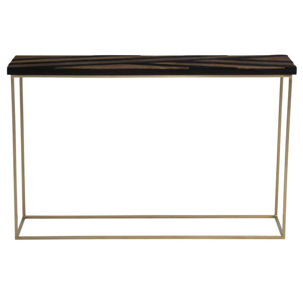 Noosa & Co. Living Aris Black And Gold Console Table House of Isabella UK