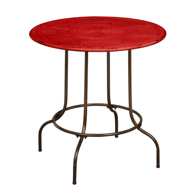 Noosa & Co. Living Artisan Red Metal Table House of Isabella UK