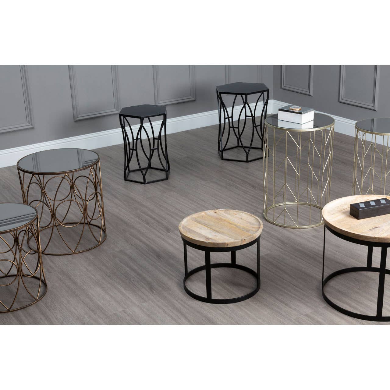 Noosa & Co. Living Avantis Concave Black Tables House of Isabella UK