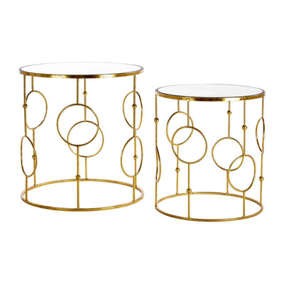 Noosa & Co. Living Avantis Gold Metal Tables - Set Of 2 House of Isabella UK