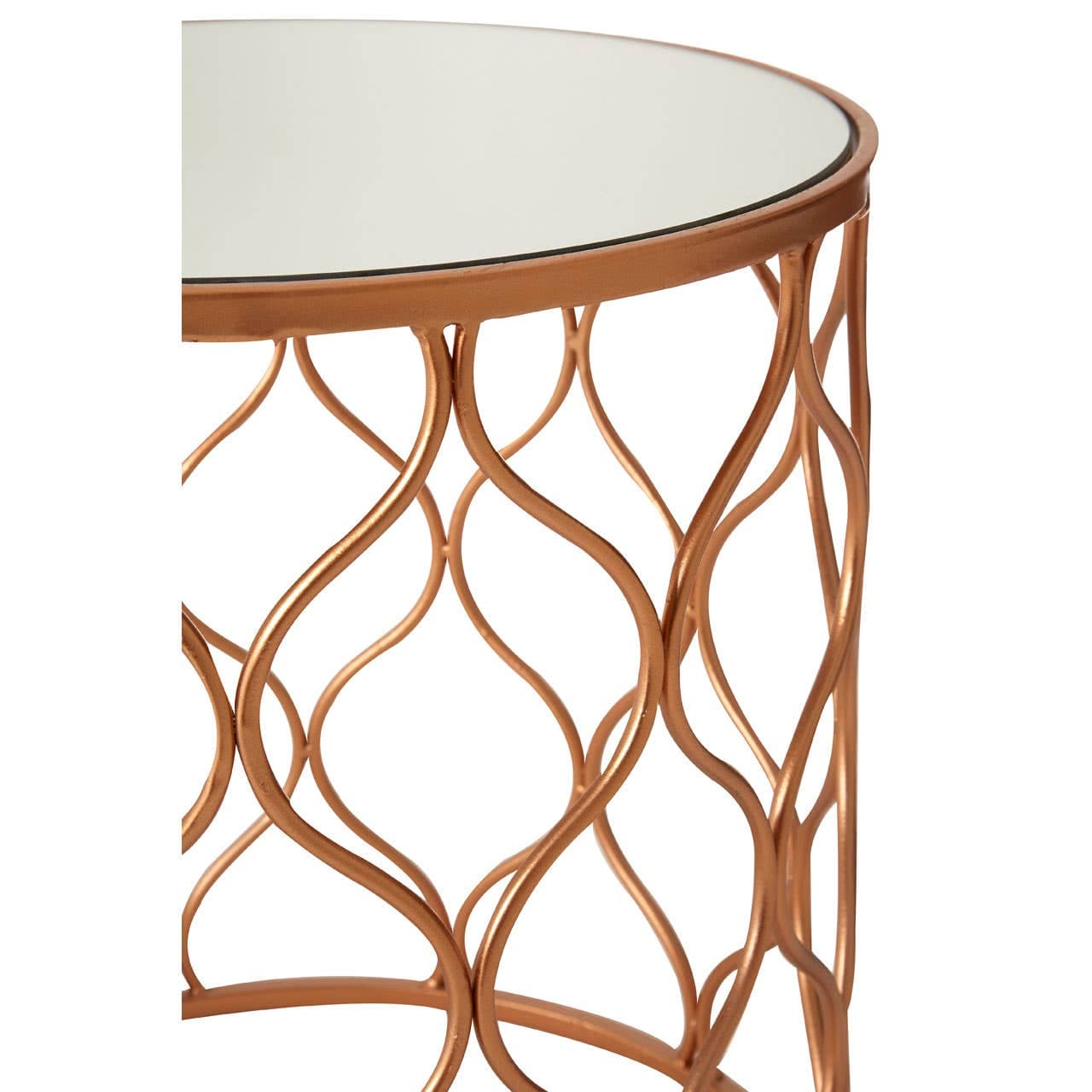 Noosa & Co. Living Avantis Mirrored Top Copper Tables - Set Of 2 House of Isabella UK