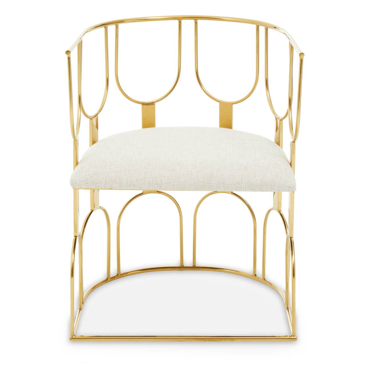 Noosa & Co. Living Azalea Natural And Gold Finish Chair House of Isabella UK