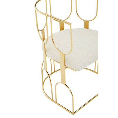 Noosa & Co. Living Azalea Natural And Gold Finish Chair House of Isabella UK