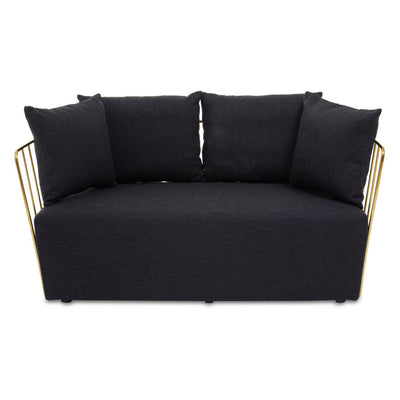 Noosa & Co. Living Azalea Two Seat Black Fabric Sofa House of Isabella UK