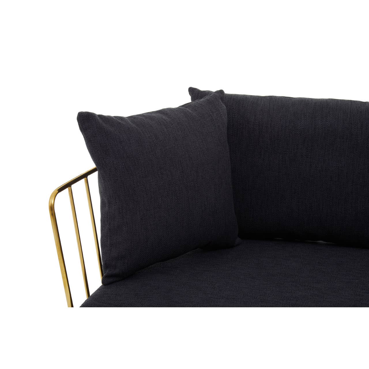 Noosa & Co. Living Azalea Two Seat Black Fabric Sofa House of Isabella UK