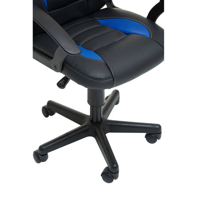 Noosa & Co. Living Black And Blue Pu Home Office Chair House of Isabella UK