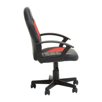 Noosa & Co. Living Black And Red Pu Home Office Chair House of Isabella UK