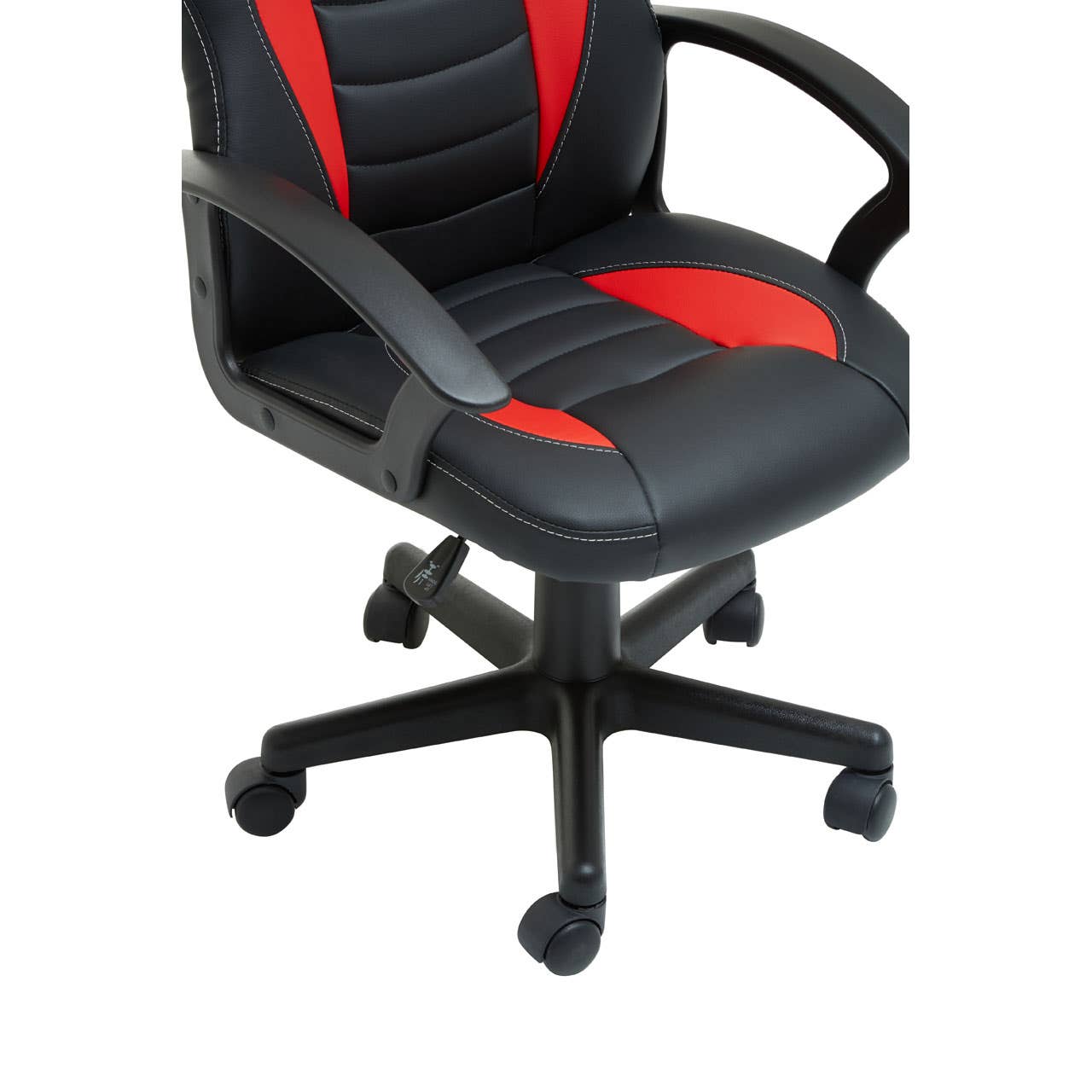 Noosa & Co. Living Black And Red Pu Home Office Chair House of Isabella UK